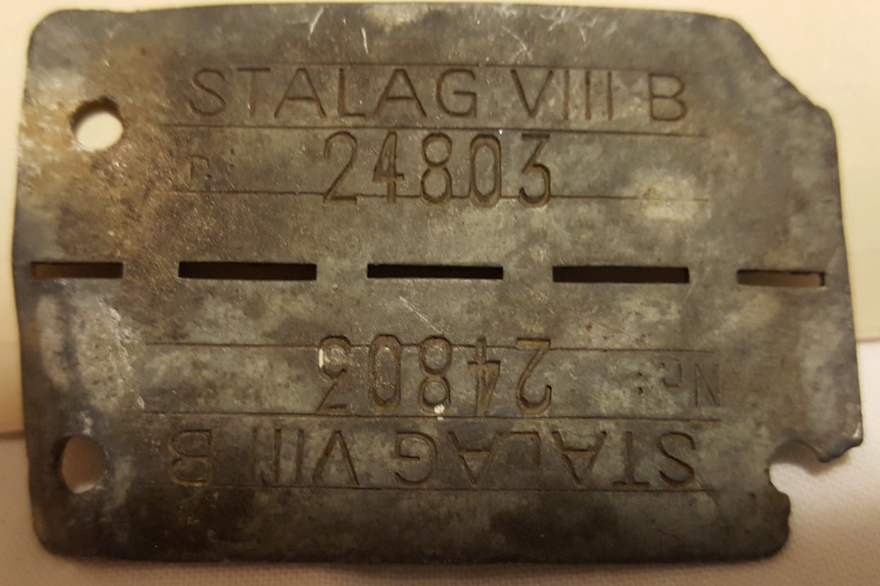 Photo:  Hubert Brooks' Stalag VIIIB Dog Tag